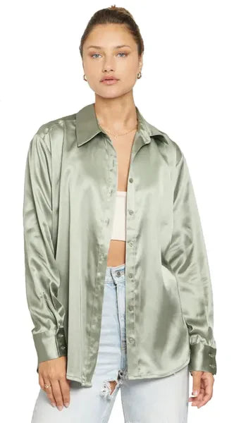 Sage Garden Button Down Top