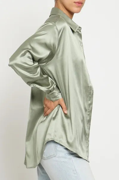 Sage Garden Button Down Top