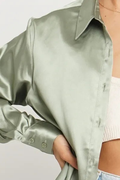 Sage Garden Button Down Top